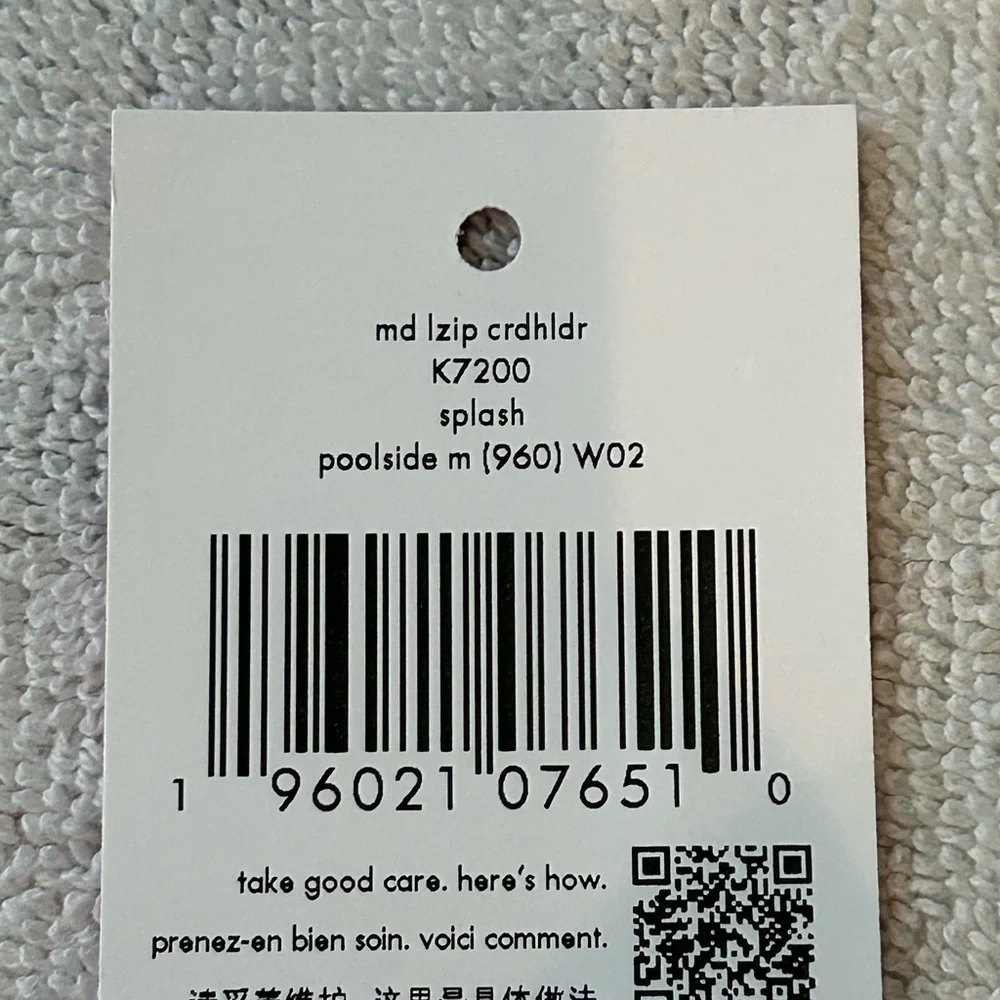 Kate Spade M Lzip card holder Splash Poolside